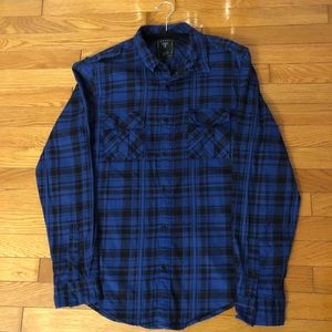 GUESS Flannel Slim Button Down Shirt Medium